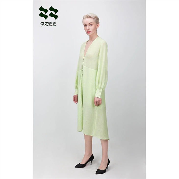 deep v neck casual dress